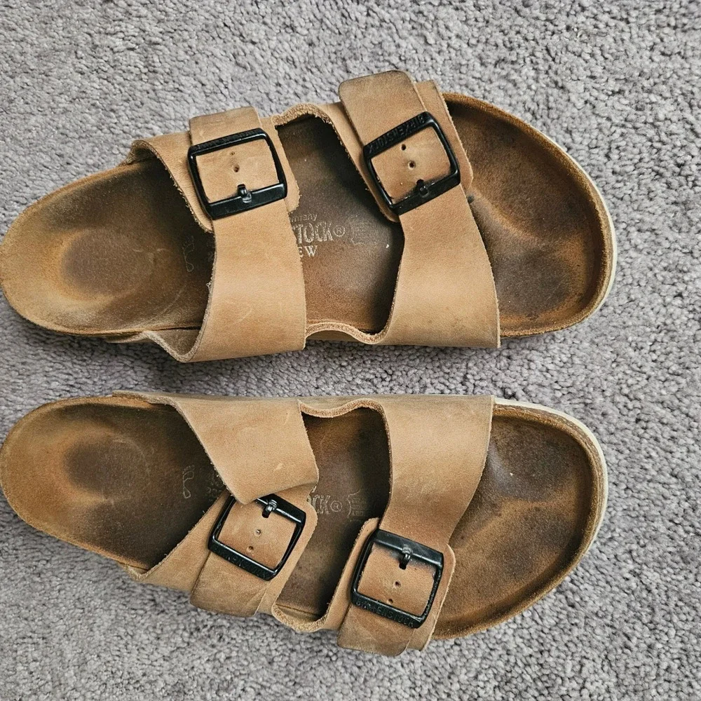 Birkenstock Arizona Sandals Mens 43 J.Crew Collab 2 Strap Leather Casual